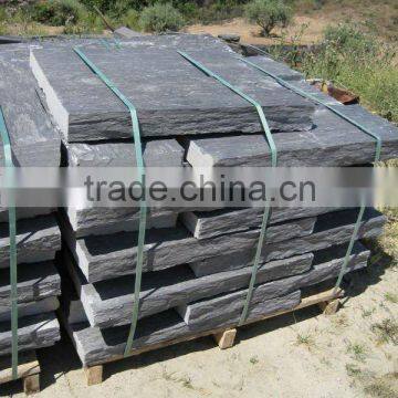 black slate flooring
