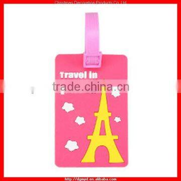 Paris Souvenir rubber bulk luggage tag for promotion (MYD-LT6666)