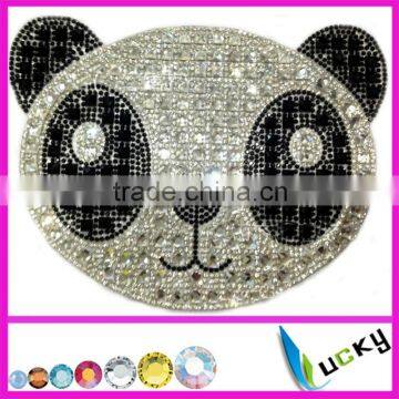 Hot fix rhinestone sticker design with point back crystal and large shape stone