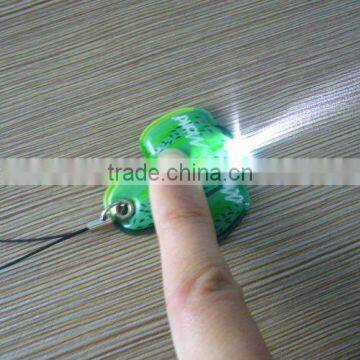 customized LED soft PVC Keychain light