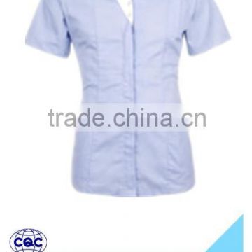 cheap 100% cotton light blue wholesale nurse best designs hospital uniform