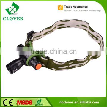 Aluminum alloy Brightness CREE Q5 350 lumens high power zoom led headlamp