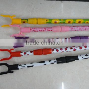 Hot Sale PVC Cover Cloth Hanger Fork Telescopic Iron Metal Pipe Plastic Fork