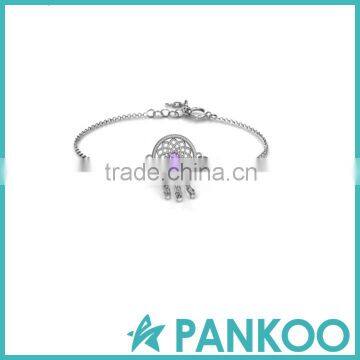 New arrival 925 sterling silver dream catcher bracelet for young lady