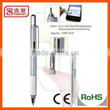 6 in 1 aluminium stylus tool pen best for promotion