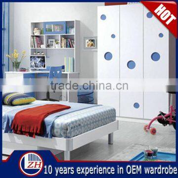 ZHUV Bunk Bed With Computer Desk and Wardrobe