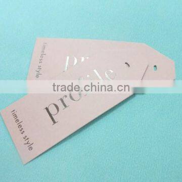 Silver Foil Print Paper Hang Tag for Kids Garments