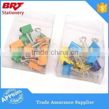 Assorted colored metal 32mm binder clip