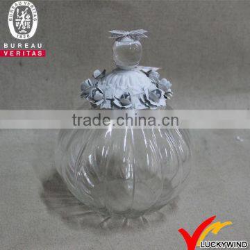 Butterfly Vintage White Decorative Glass Jars