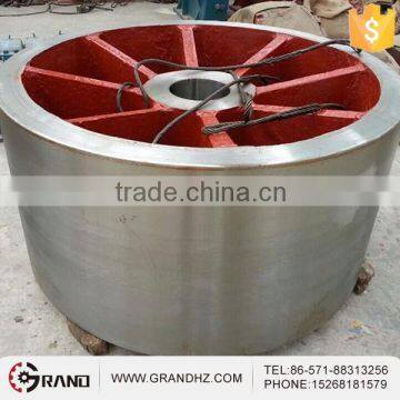 Support roller for rotary kiln in cement plant line