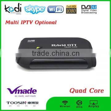 Factory Price HD 1GB Ram s805 Android Satellite Receiver Android Smart TV Box Supplier play store app android