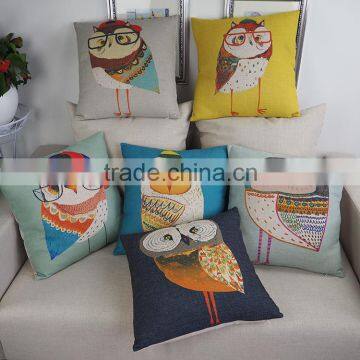 Wholesale custom cartoon bird design print body pillow covers throw cartoon cushion