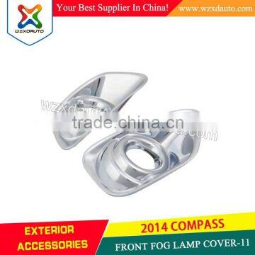 ABS plastic FRONT FOG LAMP COVER-11' for JEEP COMPASS 2014 accessories