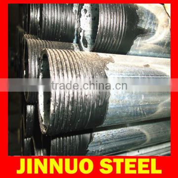 BS1387 Galvanized steel pipe with coupling , threaded , plastic caps