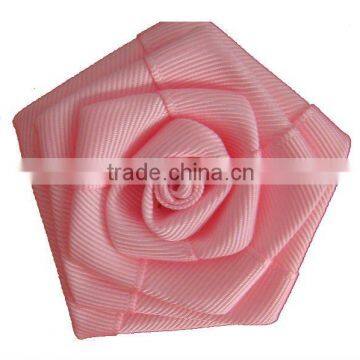 Wholesale Mini Satin Ribbon Rolled Fabric DIY Rose Flowers For Girl Dress photo-4