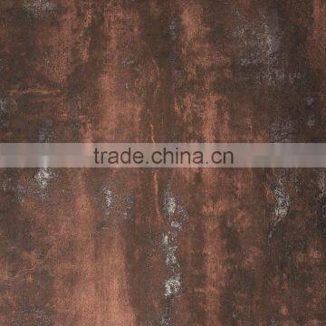 Dark walnut color glazed metallic porcelain ceramic tiles for outside wall tiles design from foshan nanhai