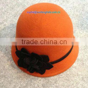 2014 Fashion Ladies Wool Felt Bucket Hat/ Wedding and Church hats