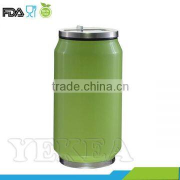350 ml double wall soda can shaped stainless steel insulation system vacuum travel tumbler thermo mug