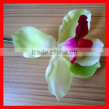 artificial flower head, real touch cymbidium orchid head