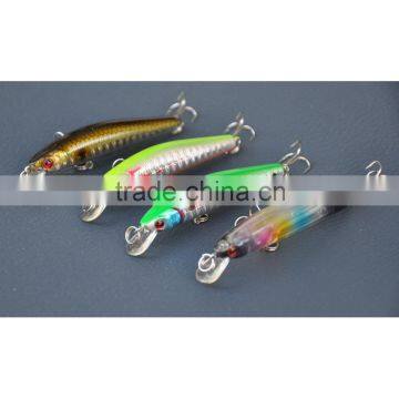 4Pcs 74mm/4.5g Minow Fishing Lure Hard Bait With Hooks Metal Ball Tackle photo-3