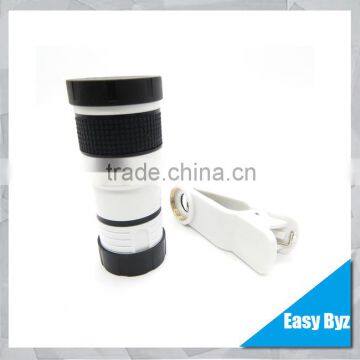 Universal Mobile Phone External Camera Lens with a 10x Zoom Telescope Stand