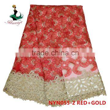Haniye 2016 Wholesale African Tulle Lace Fabrics/net Lace Fabrics for Party/NYN55 photo-2