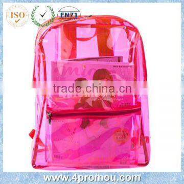 Popular clear pvc teens school bag