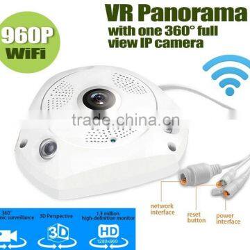 Smart Wireless wifi fisheye IP Panoramic camera with 128GB recording feature