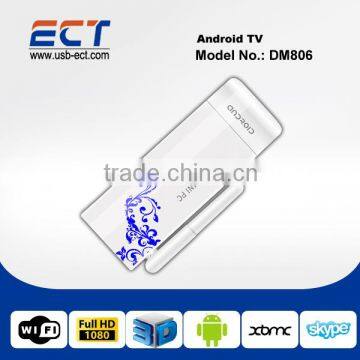 2013 Hot Android mini samrt TV stick DM806 OS 4.2 Dual core smart Dongle RK3066 blue and white porcelain made in china fatory