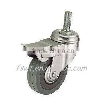 Industrial Gray PVC Stem Brake Caster photo-2