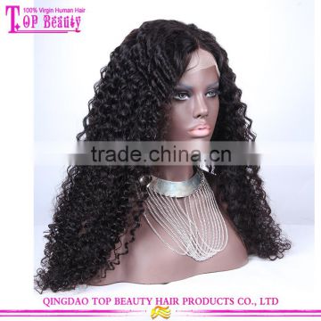 Wholesale Stock 26 Inches Lace Wig Human Hair Virgin Brazilian Kinky Curly Full Lace Wig