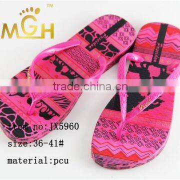 fashion print pcu flip flop