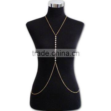 Simple fashion pearl sexy waist chain