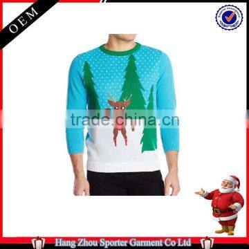 16FZCS25 reindeer pattern christmas sweater wholesaler christmas sweater pattern