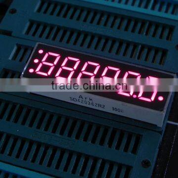 6 digit led display with red color, small customised led display