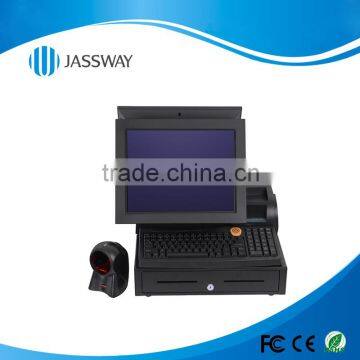 A completely pos system with fanless design cash register supermarket pos