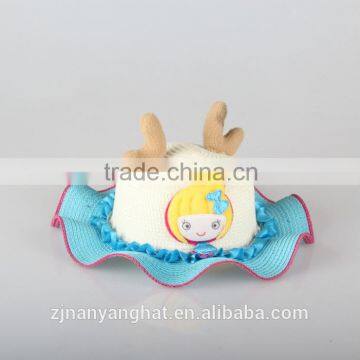 Fashionable Children beret straw hat