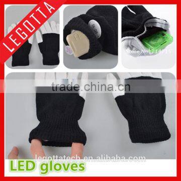 New Arrive Promotion Wholesale Fanny Style Led Flashing Black Light Gloves for Dancing Party photo-3