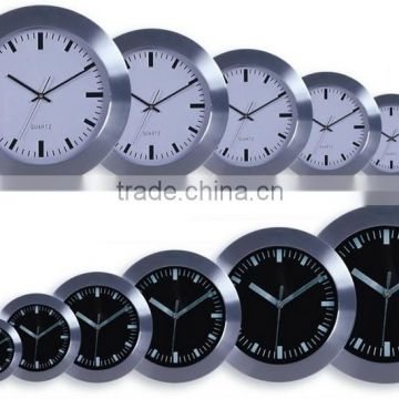 12 inch metal and aluminum round wall clock made in wholesale china factory!