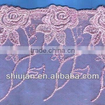 Red Embroideried Lace