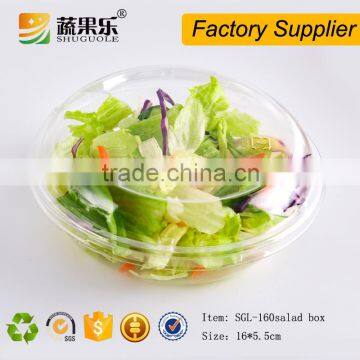 Food Use and Plastic PET Material take away salad box fruit bowl with lid