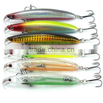 9cm/9.8g Bionic Bait Fishing Lure Minnow Tackle Fishing Bait Hooks Kit