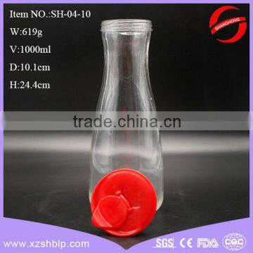 Factory Cost 1liter Glass Milk Bottle With Lid Wholesale photo-2