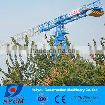 55m working radius self erecting tower crane