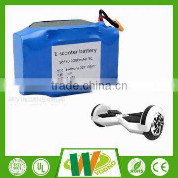 Best price smart balancing electric scooter battery 36V 4.4Ah