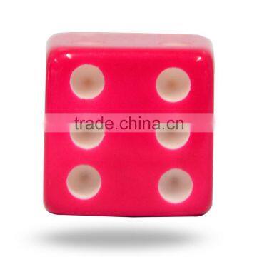 Acrylic Pink Dice Colourful Knob