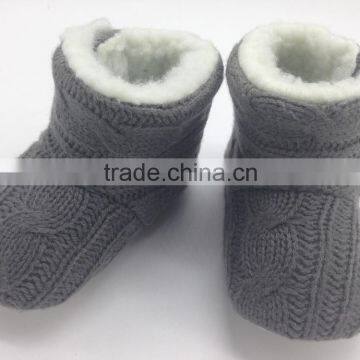 Wholesale Kid Boots Soft Fur Knitting Baby Shoes For Winter