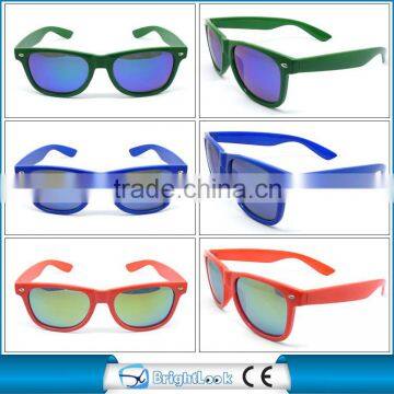 Fashionable Cheap plastic Promotion sunglasses with REVO color lens(BSP1007)