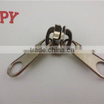 8# metal slider for nylon zipper with double puller