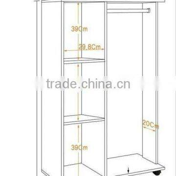 shouguang novel design eco-friendly wooden wardrobe with CARB CE SGS on hot saling